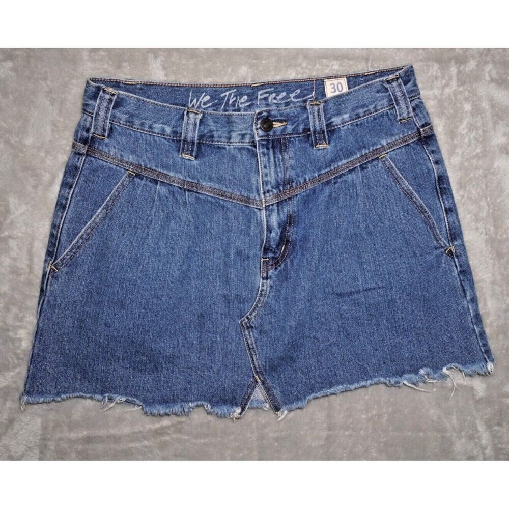 We The Free by Free People High-Rise Denim Mini Skirt – Size 30